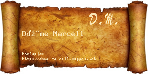 Döme Marcell névjegykártya