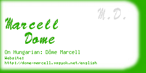 marcell dome business card